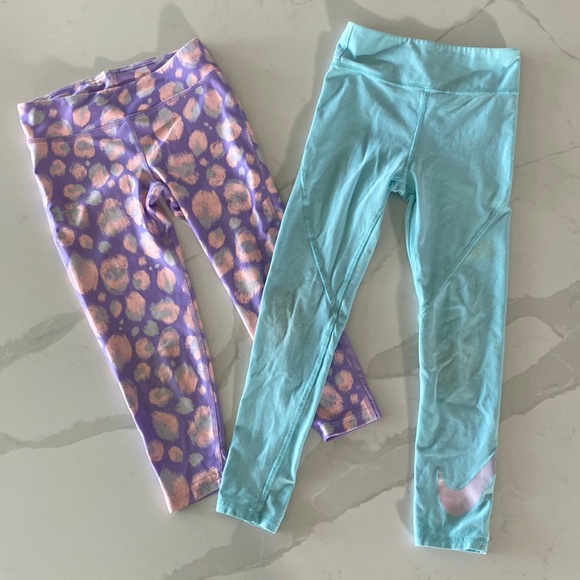 Lot of 2 girls leggings size small/Hurley & Nike - Picture 1 of 5